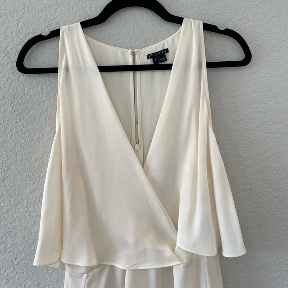 Theory Layered Ivory Silk Top - Picture 4 of 10